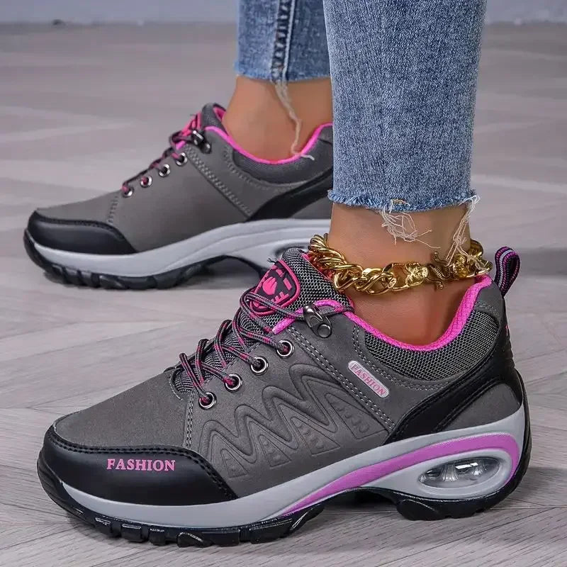Women's Hiking Shoes – Breathable Anti-Slip Platform Sneakers Women's Hiking Shoes Axl Gray 40