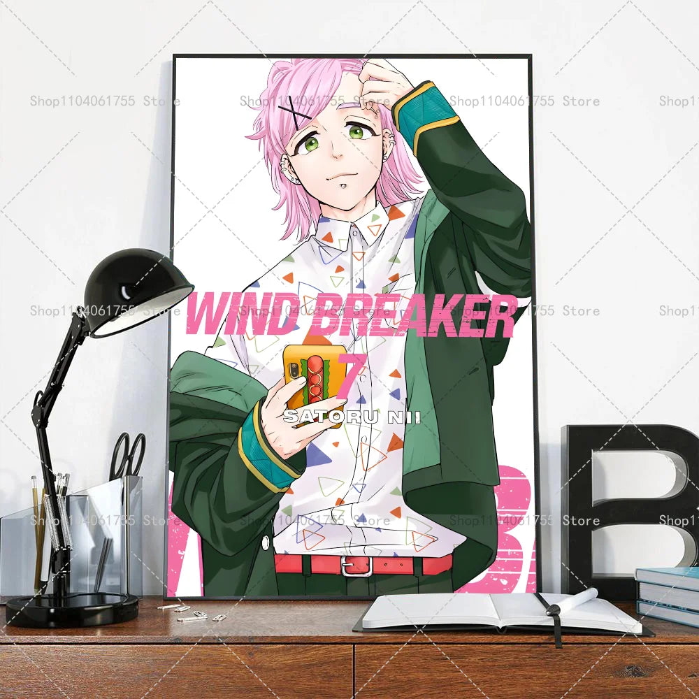 Wind Breaker Anime Wall Poster – Self-Adhesive Waterproof Sticker Anime Wall Poster Axl z7 40x60cm No Frame