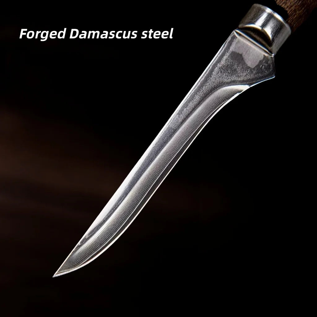 Damascus Steel Boning Knife – 26cm Chef Knife Wooden Handle Damascus Chef Knife Axl