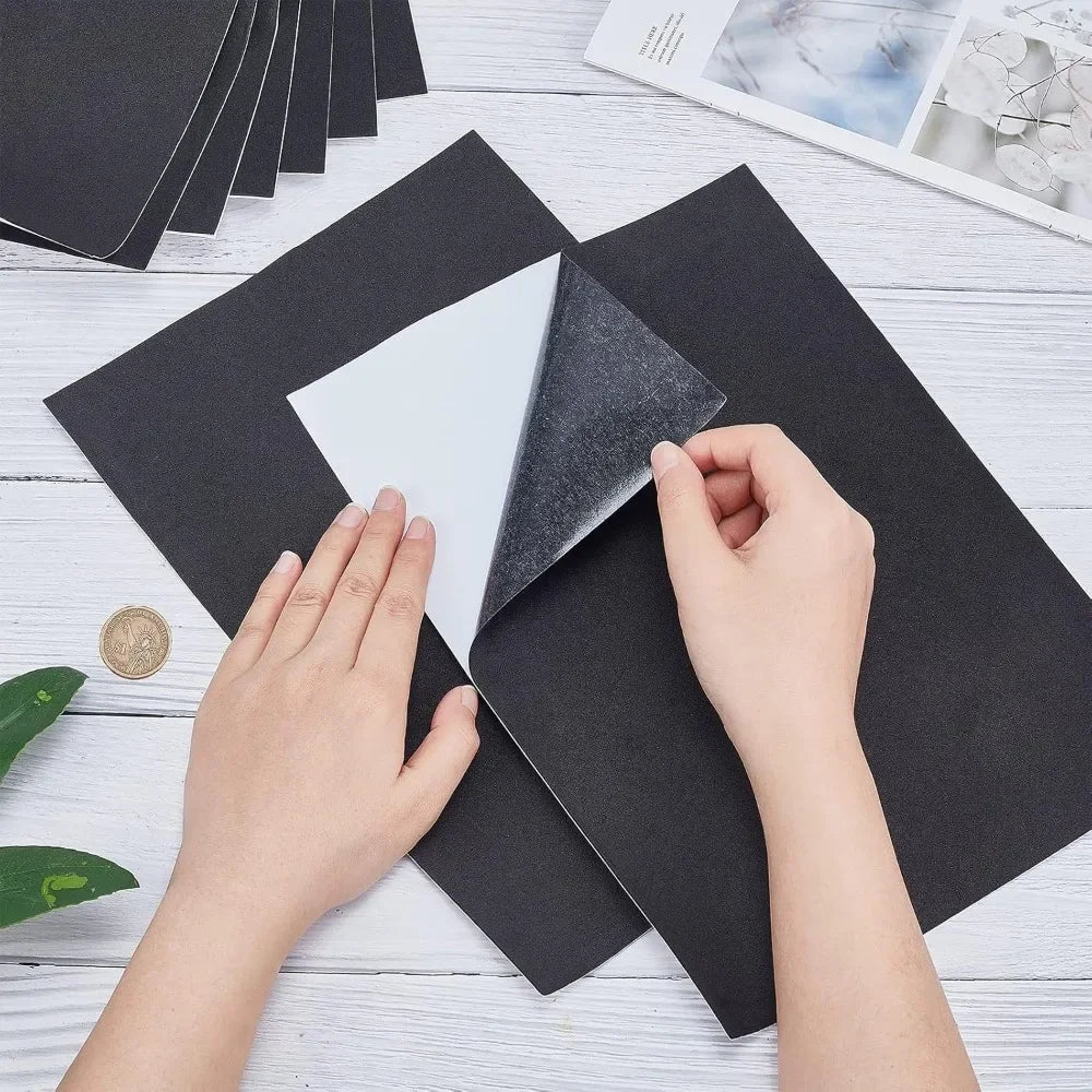 10PCS Self-Adhesive Black Foam Sheets 1mm | Craft & Protection Craft Foam Sheets Axl