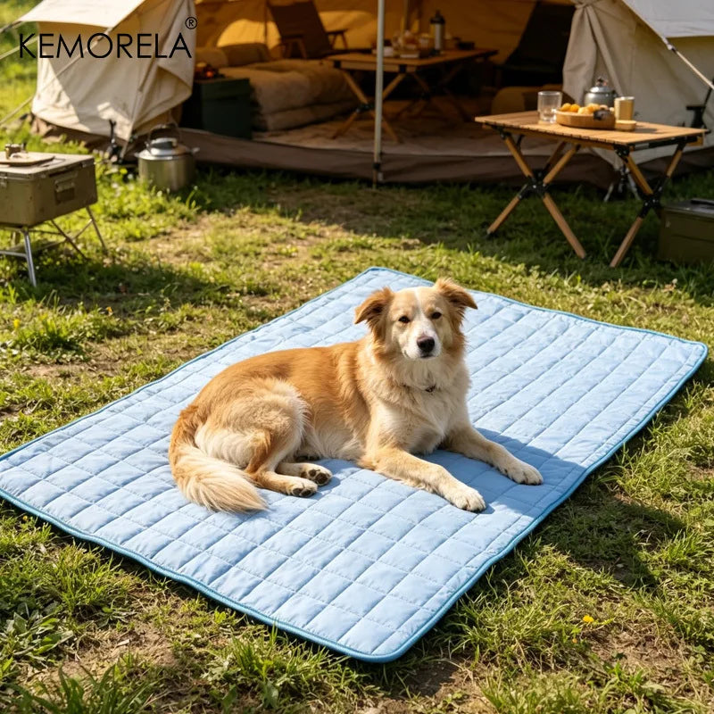 KEMORELA Ice Silk Dog Cooling Mat – Breathable Pet Bed S–XL Dog Cooling Mat Axl