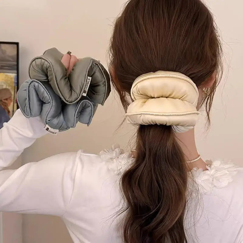 Satin Sponge Hair Scrunchies – Soft Elastic Ponytail Holders Hair Scrunchies Axl