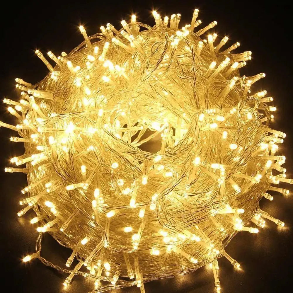 Outdoor LED Fairy String Lights 10M–100M | 8 Modes, IP44 LED Fairy String Lights Axl Warm White 30m 300leds EU 220V