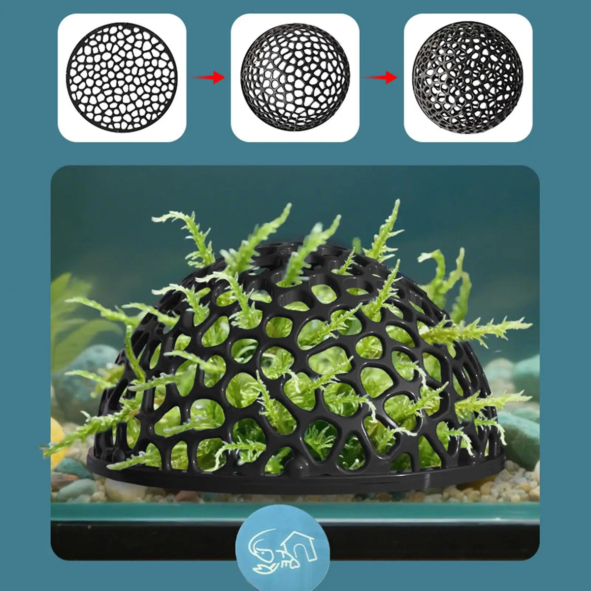 Aquarium Shrimp Cave Hide – Fish & Shrimp Hollow Shelter Aquarium Cave Hide Axl