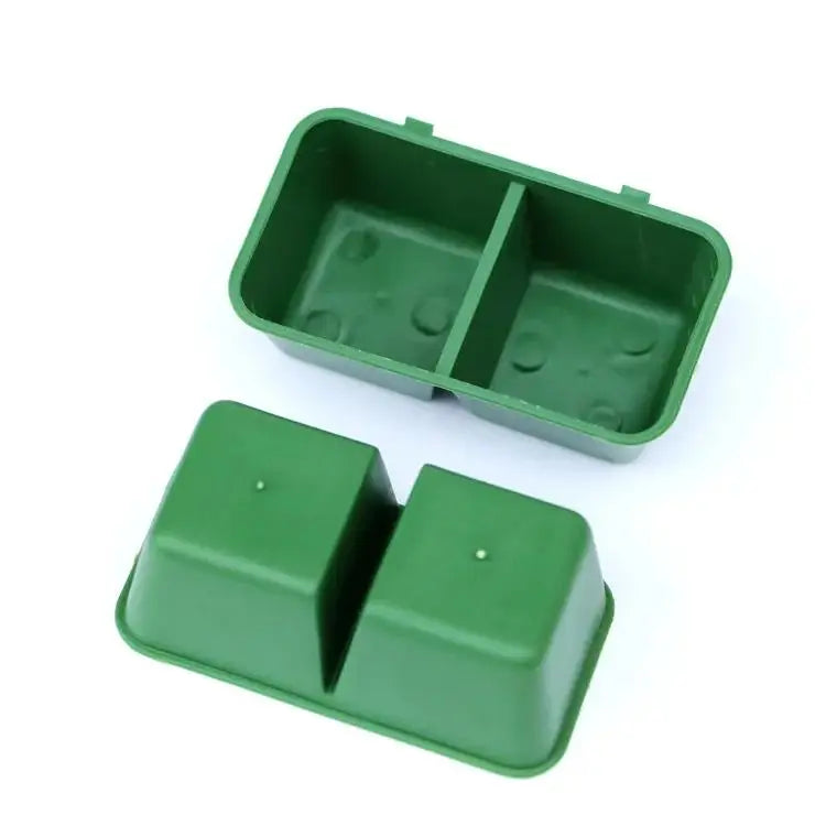 2-in-1 Dual Bird Feeder Bowl for Parrot & Pigeon – 2 PCS Bird Feeder Bowl Axl green