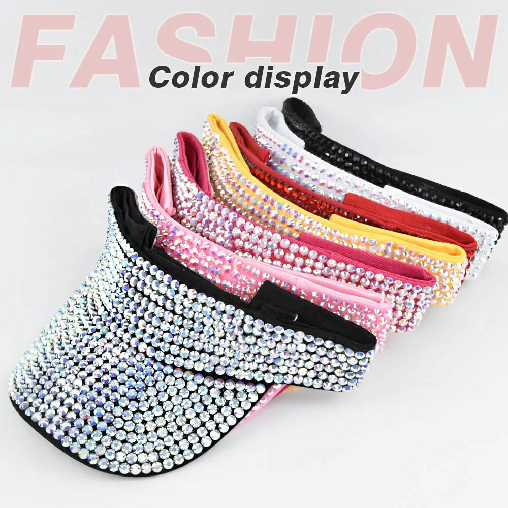 Women's Rhinestone Open-Top Baseball Cap | Korean Style Hat Women's Baseball Cap Axl