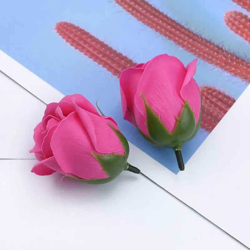 Artificial Soap Rose Flowers 50/100 Pcs – Wedding & Home Decor Artificial Flower Heads Axl 7 100pcs