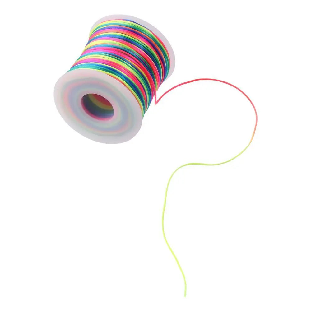 Rainbow Nylon Braiding Rope 100m – Colorful Cord for Jewelry Making Braiding Craft Cord Axl