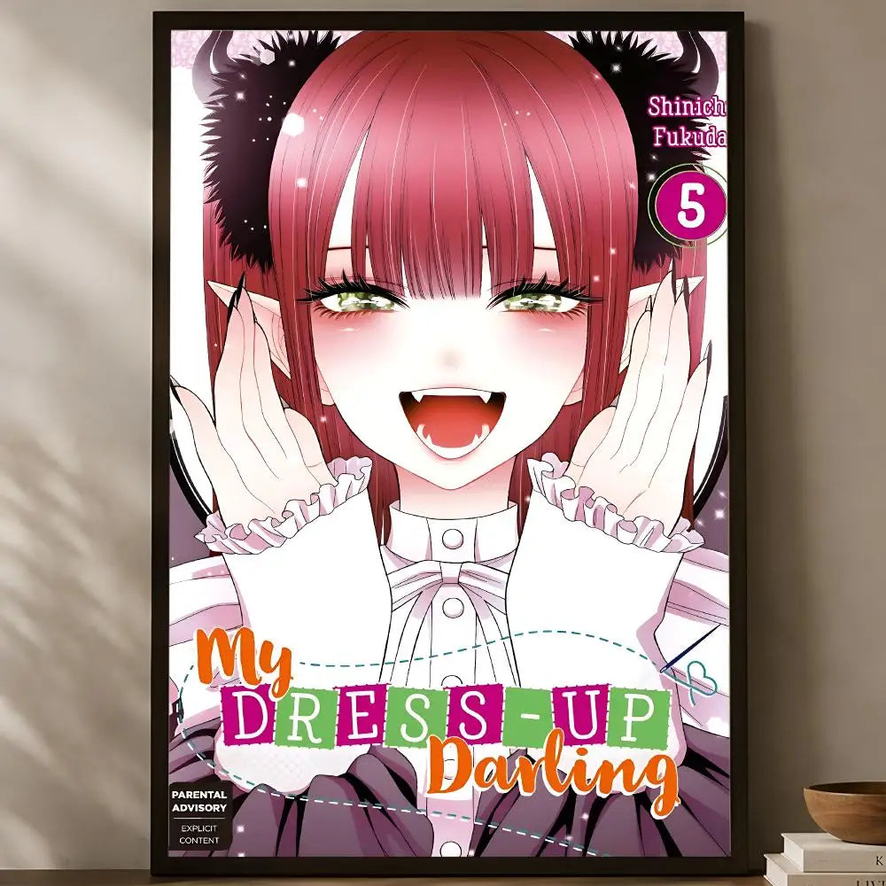 My Dress-Up Darling Self-Stick HD Wall Art Poster | Anime Decor Anime Wall Poster Axl White09 30X40cmNoframe