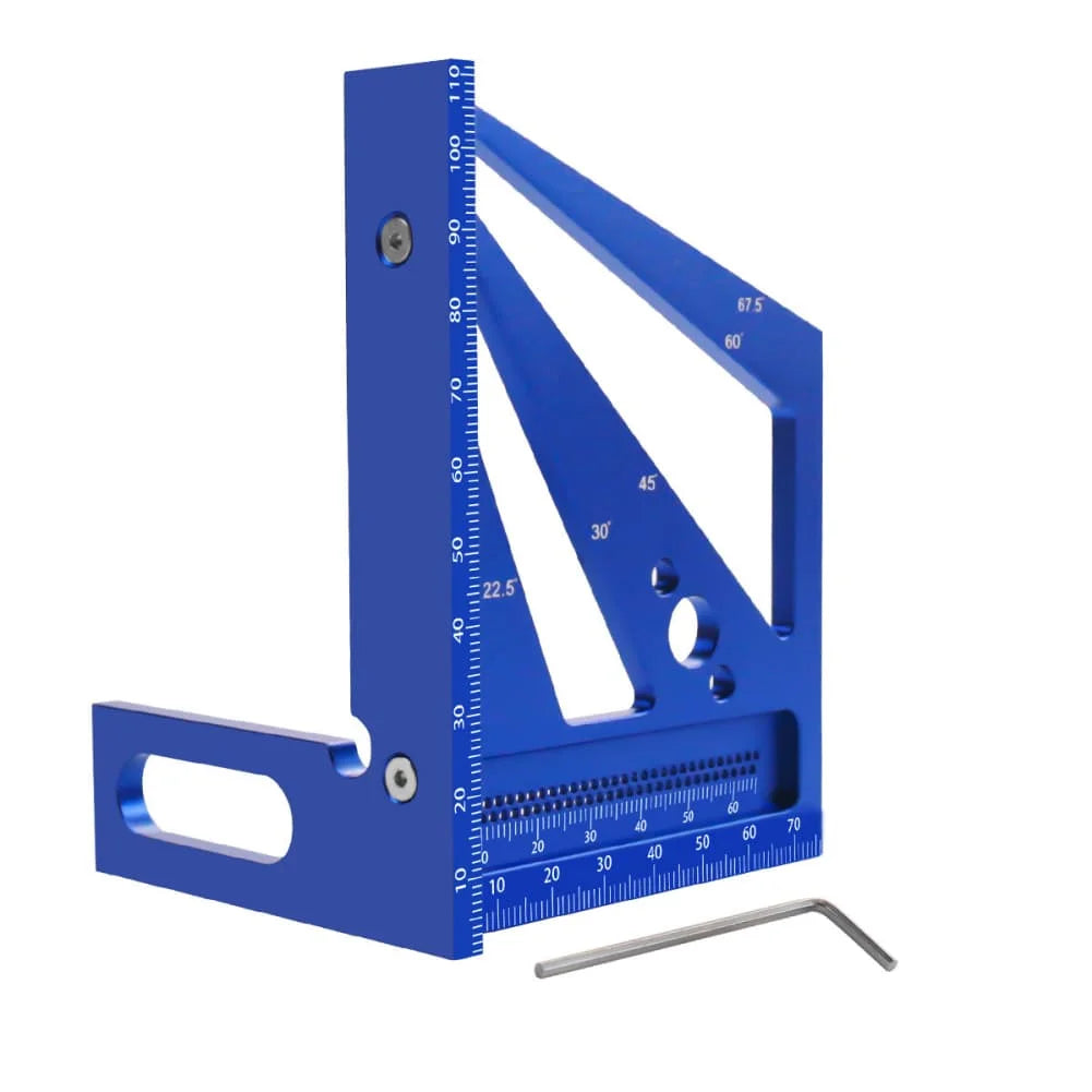 Multi-Angle Aluminum Woodworking Square Protractor Layout Tool Woodworking Square Axl Blue Metric China Mainland