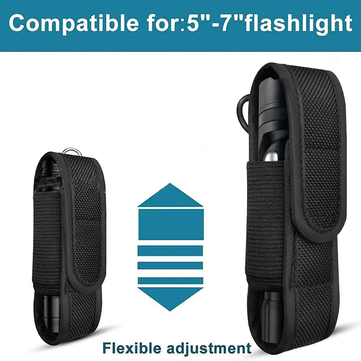LED Flashlight Waist Pouch – Waterproof Nylon Holster Bag Flashlight Holster Bag Axl