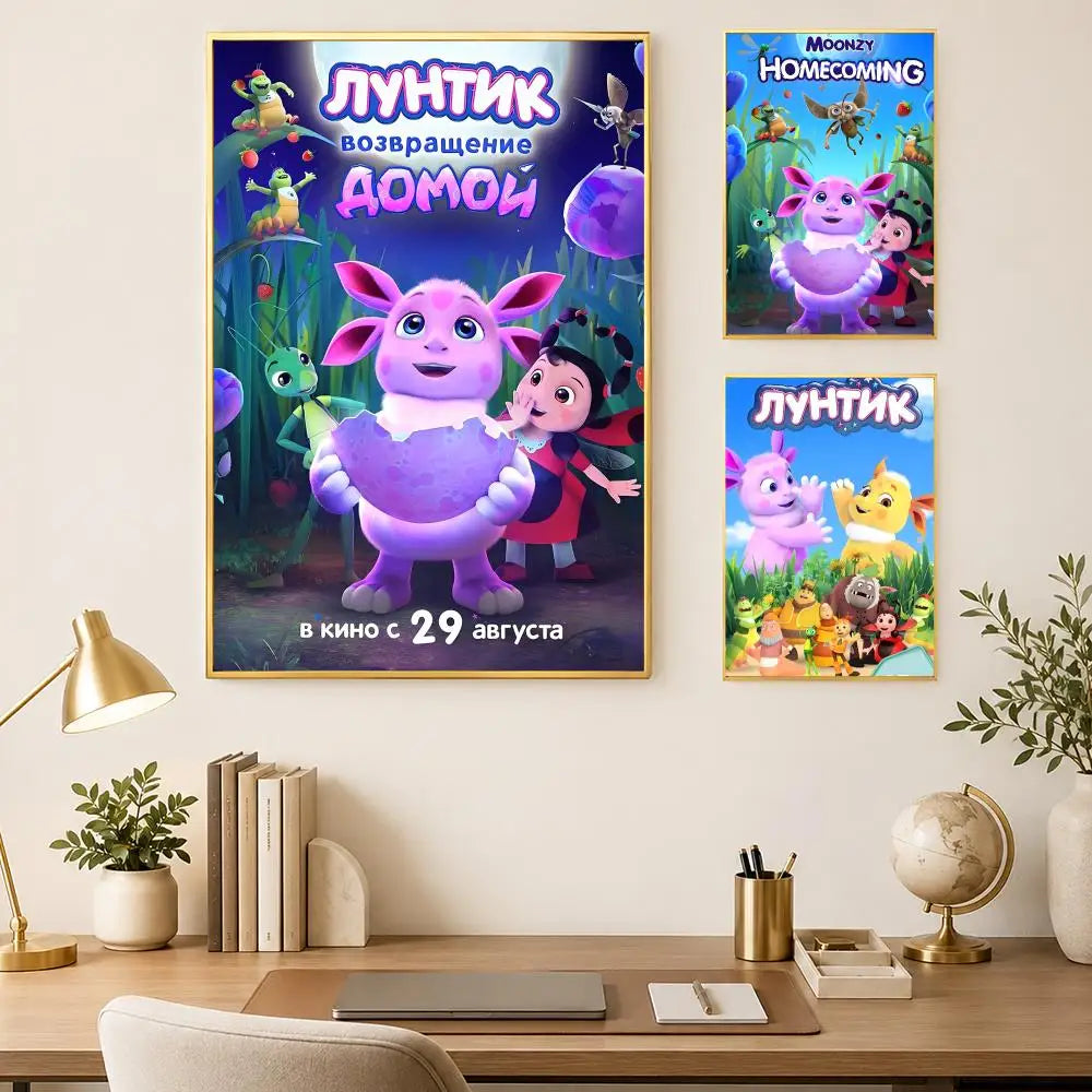 Luntik & Friends HD PVC Self-Stick Wall Art Poster – Waterproof Wall Art Poster Axl