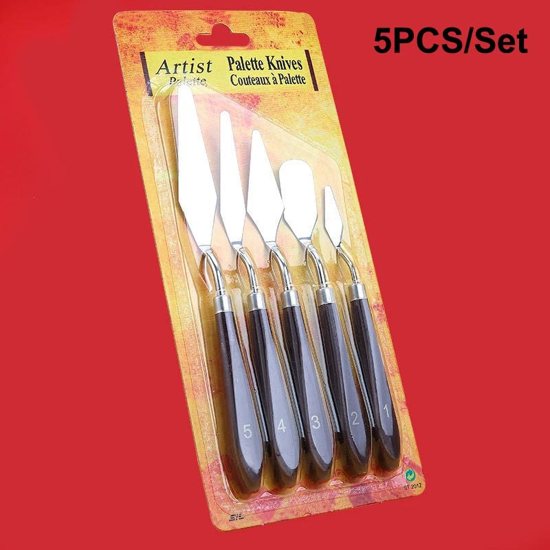 Stainless Steel Palette Knife Set – Oil Painting Spatula Tools Palette Knife Set Axl One size A1
