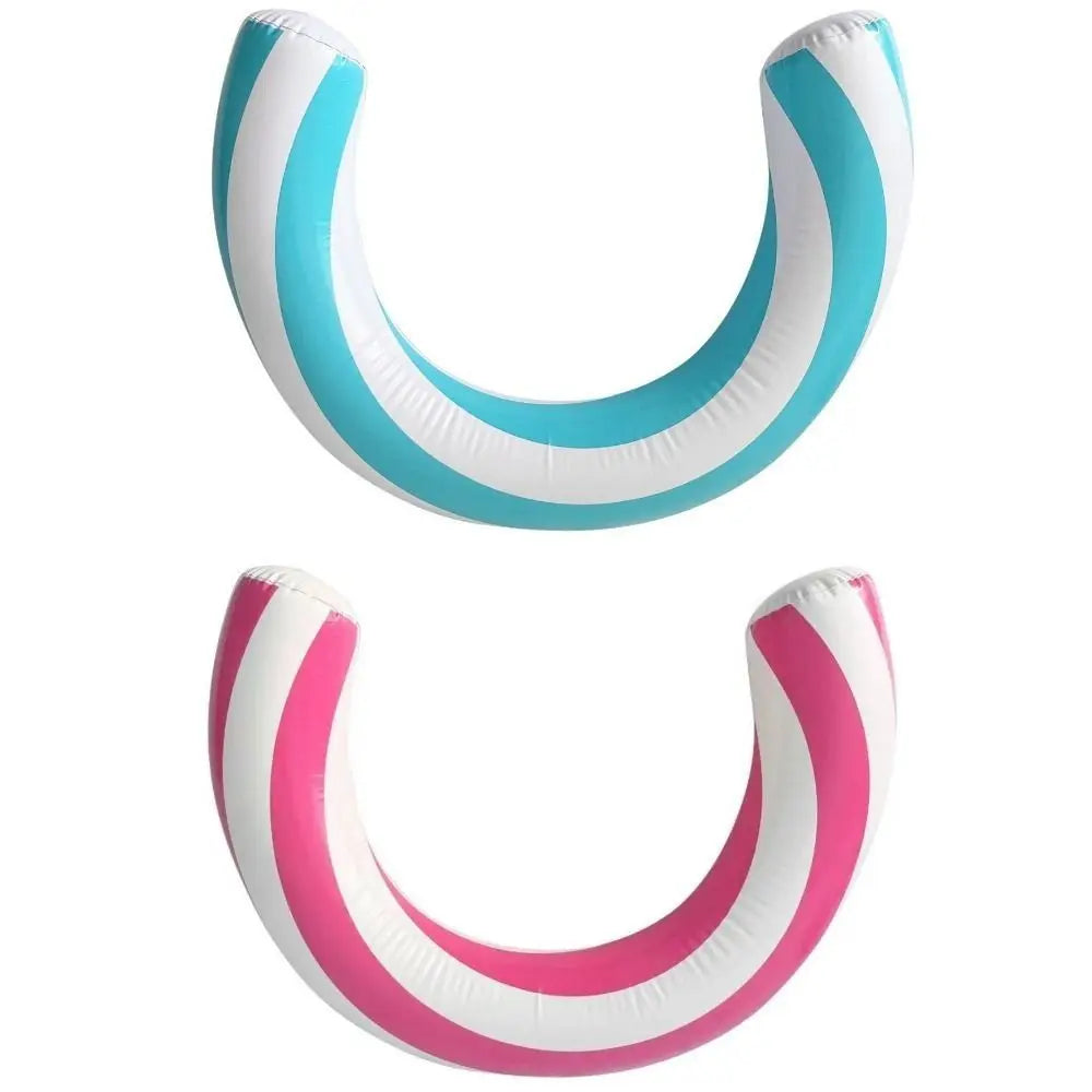 U-Shaped Striped Inflatable Pool Float – Arch Swimming Ring Inflatable Pool Float Axl