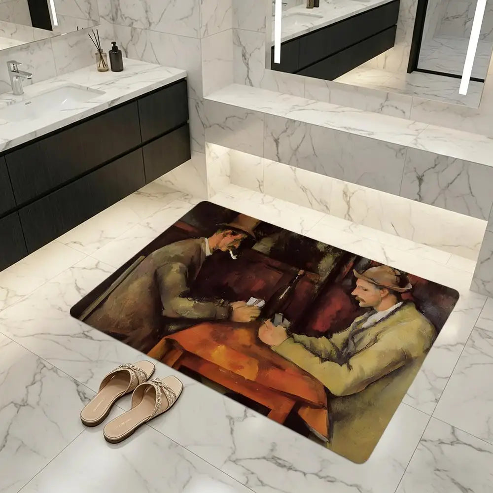 Diatomite Bath Mat – Quick Dry, Anti-Slip, Cézanne Art Design Diatomite Bath Mat Axl