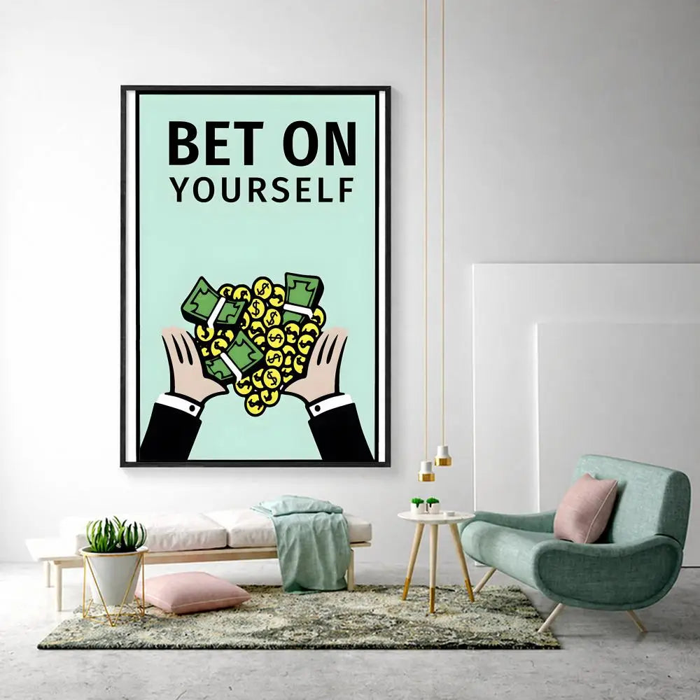 Game Millionaire M-Money HD Wall Poster | Modern Home Decor Wall Art Poster Axl White5 40X50cmNoframe