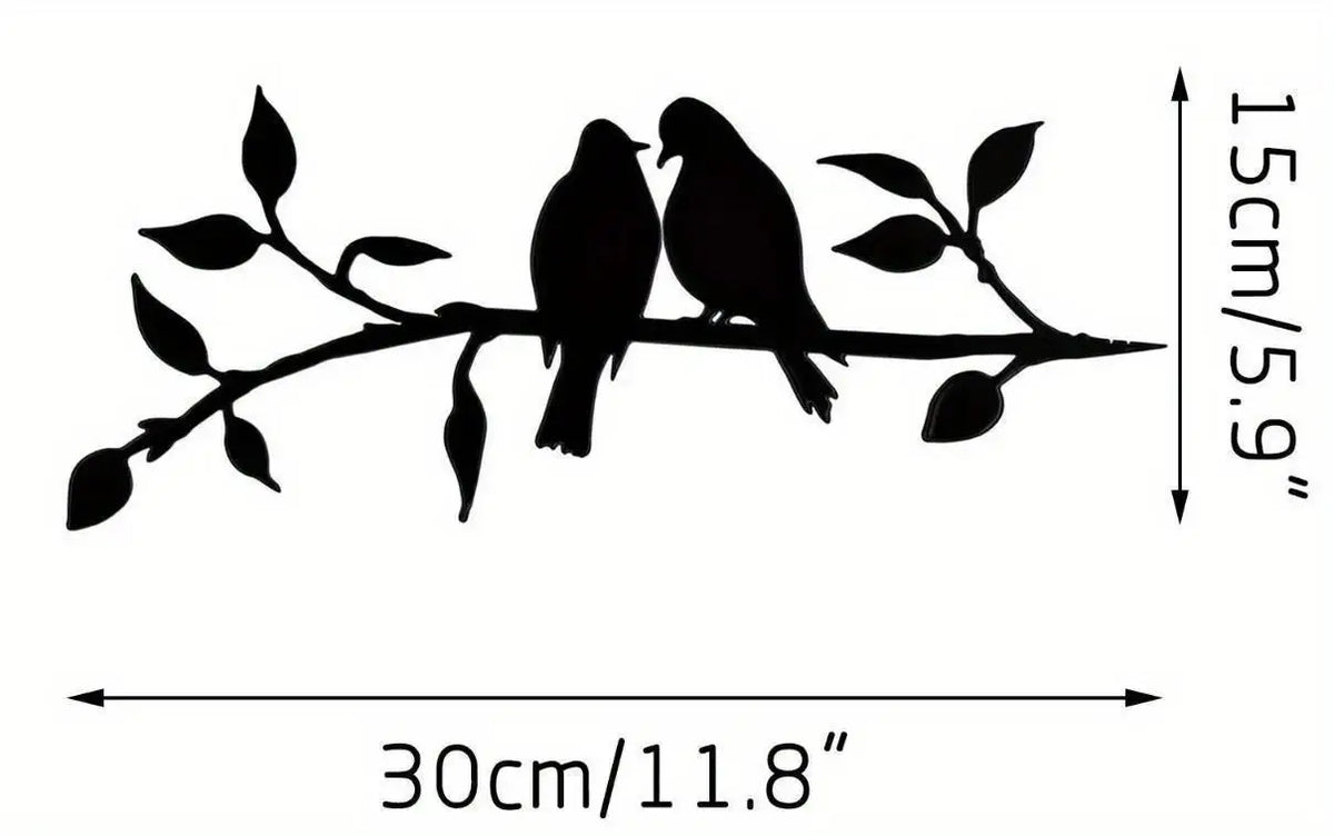 Metal Bird Silhouette Garden Ornament – Tree & Yard Decor Garden Metal Ornament Axl B