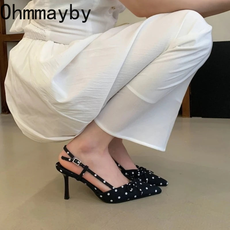 Women's Satin Butterfly-Knot High Heel Sandals | Party Mules High Heel Sandals Axl
