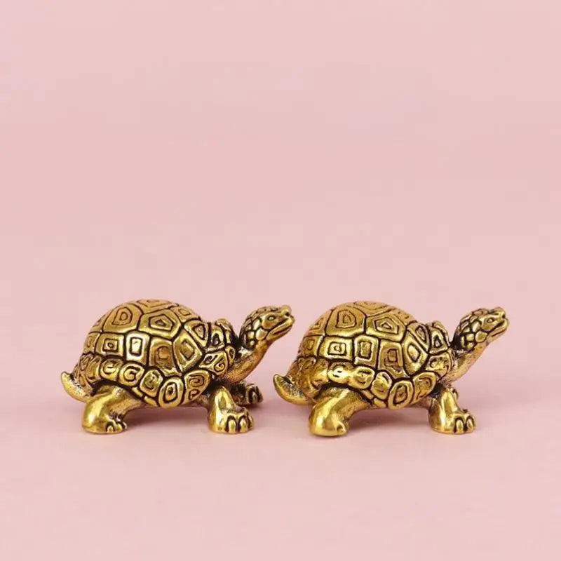 Brass Copper Turtle Statue – Feng Shui Tortoise Figurine Decorative Figurine Axl