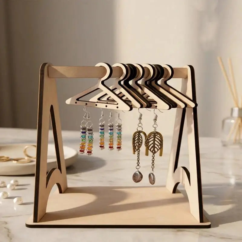 Mini Wooden Hanging Earring Display Stand & Organizer Rack Earring Display Stand Axl