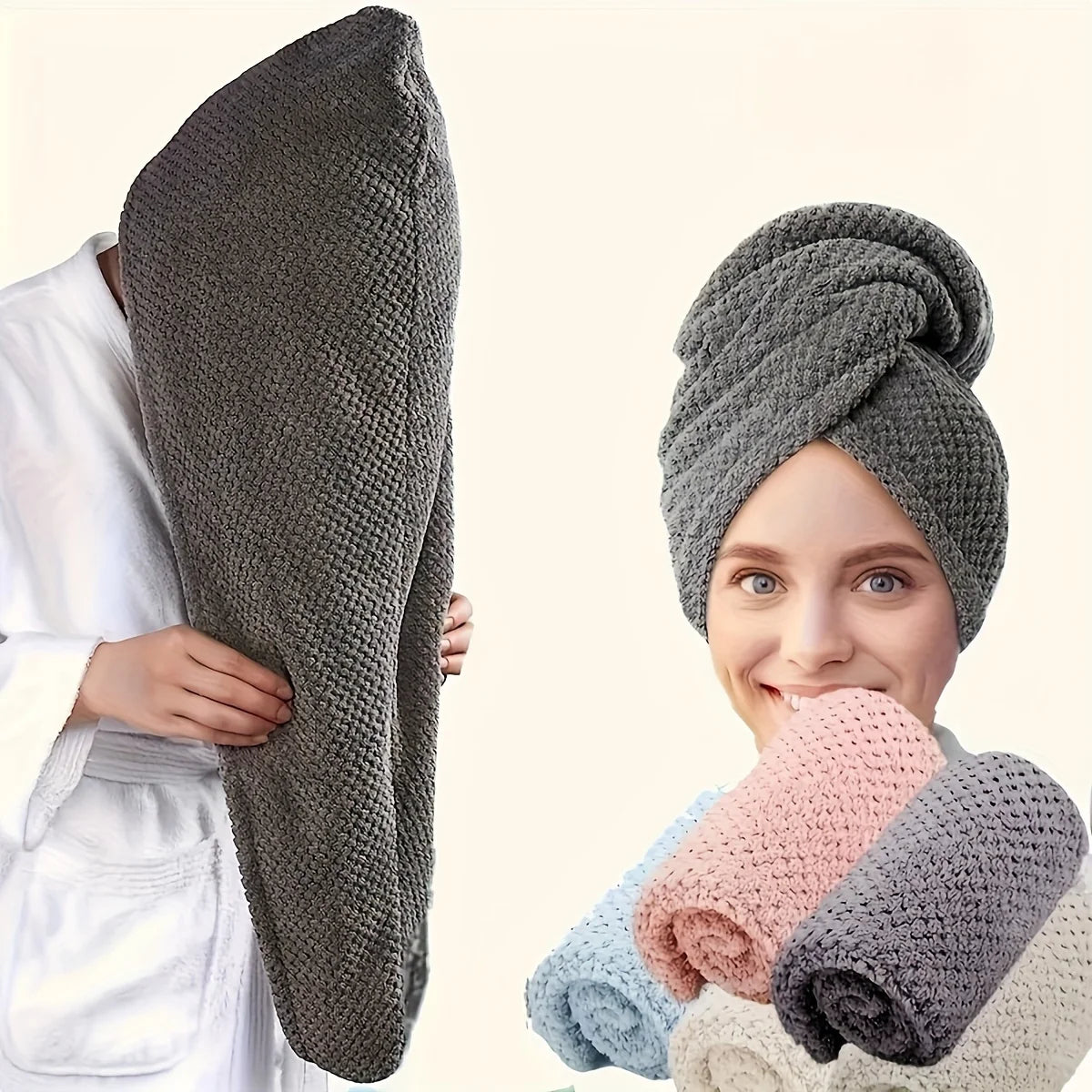 Microfibre Hair Towel Wrap – Quick-Drying & Ultra-Absorbent Hair Towel Wrap Axl