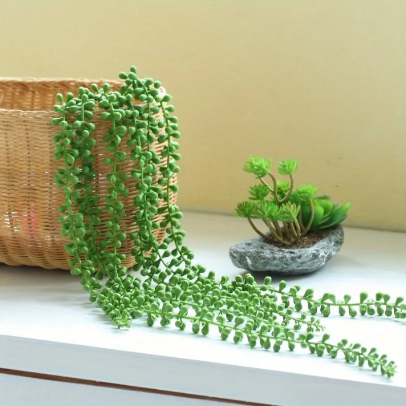 Artificial Succulent Vine Pendant – Fake Hanging Plant Rattan Artificial Plant Vine Axl