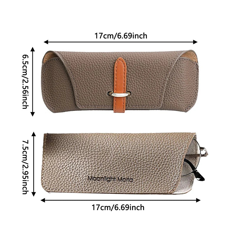 Unisex PU Leather Soft Shell Eyeglasses Case – Glasses Bag Eyeglasses Case Axl