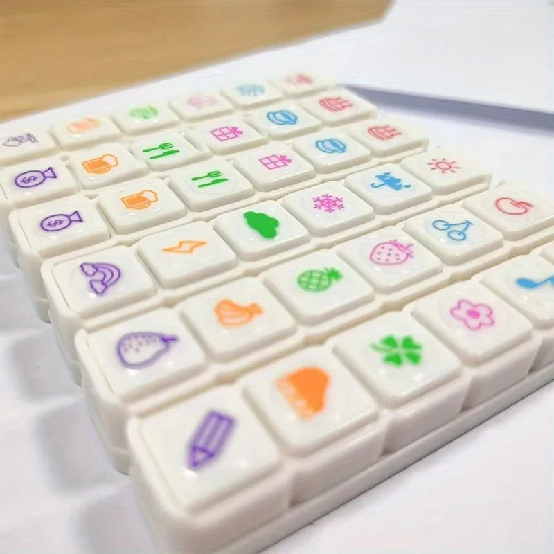 Kawaii Self-Ink Reward Stamps – 6 Designs Kids Craft Seal Set Self-Ink Stamp Set Axl