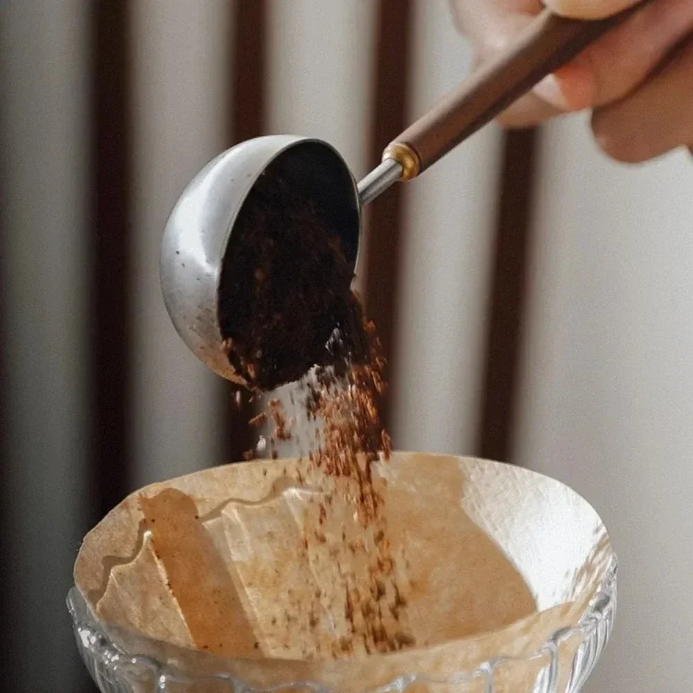 25ml Walnut Wood Coffee Measuring Spoon – Stainless Steel Coffee Measuring Spoon Axl
