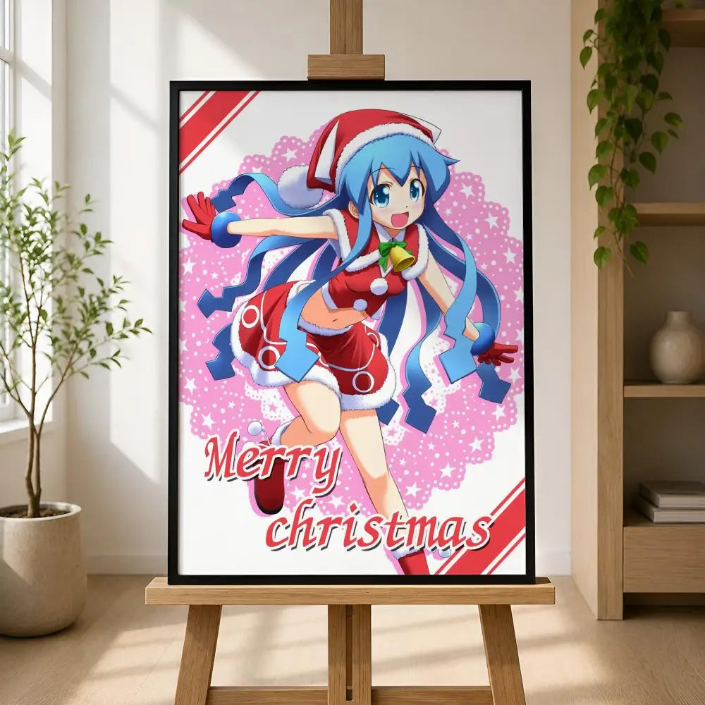 Anime Squid Girl Waterproof PVC Peel-and-Stick Wall Poster Anime Wall Poster Axl