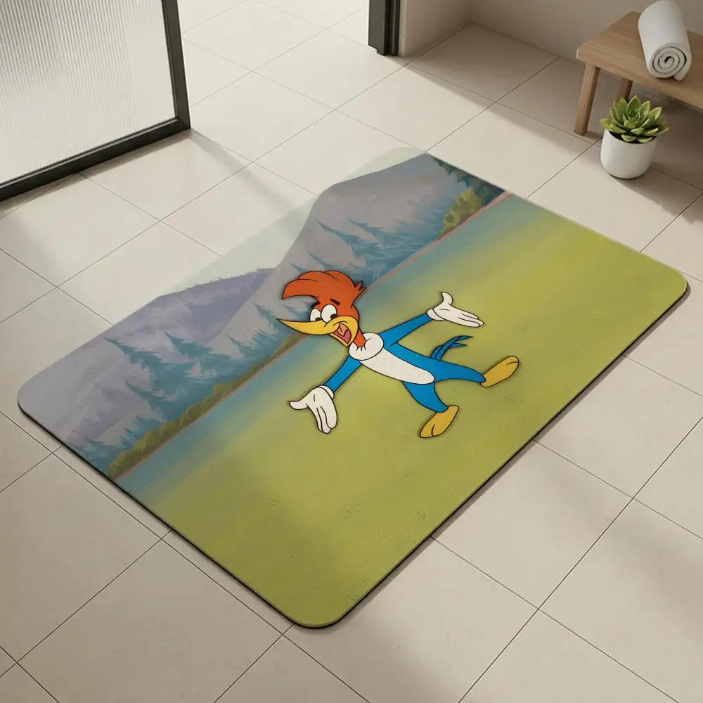 Woody Woodpecker Diatomite Bath Mat – Quick-Dry Non-Slip Diatomite Bath Mat Axl White7 30x45cm