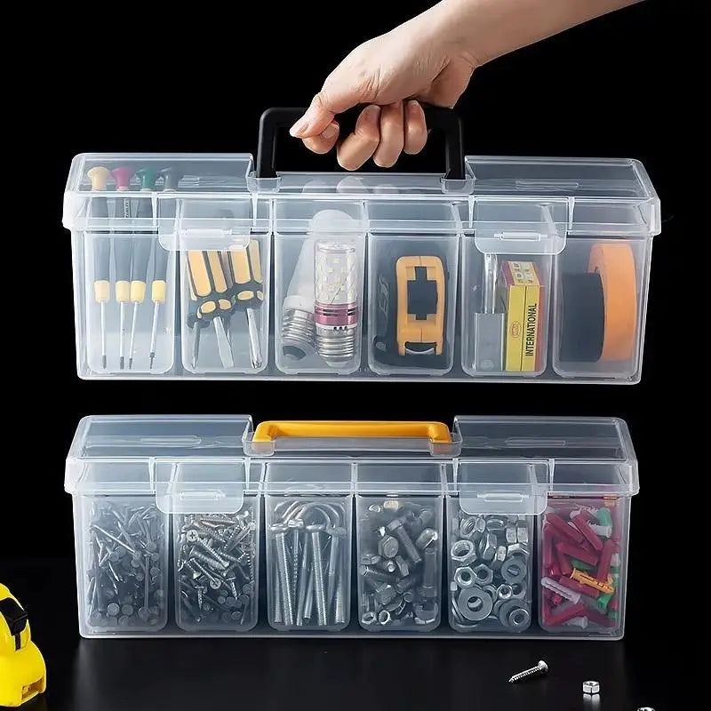 7-Piece Multi-Compartment Tool Parts Storage Organizer Box Parts Organizer Box Axl
