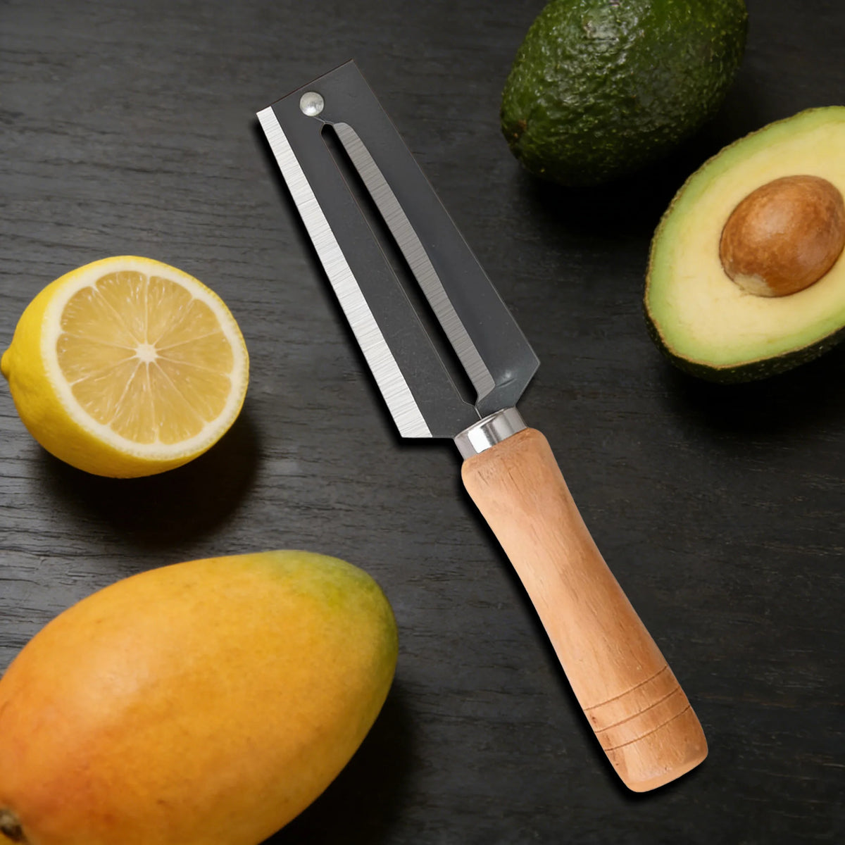 Sugarcane Peeler Knife – Stainless Steel Fruit & Veg Tool Fruit Peeler Knife Axl