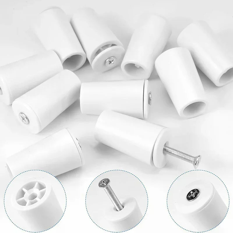 8-Pack White Plastic Roller Blind Stoppers | Window Shutter Parts Blind Stopper Parts Axl