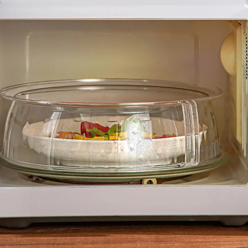 10-Inch Clear Microwave Food Cover Lid with Handle | Splash Guard Microwave Food Cover Axl
