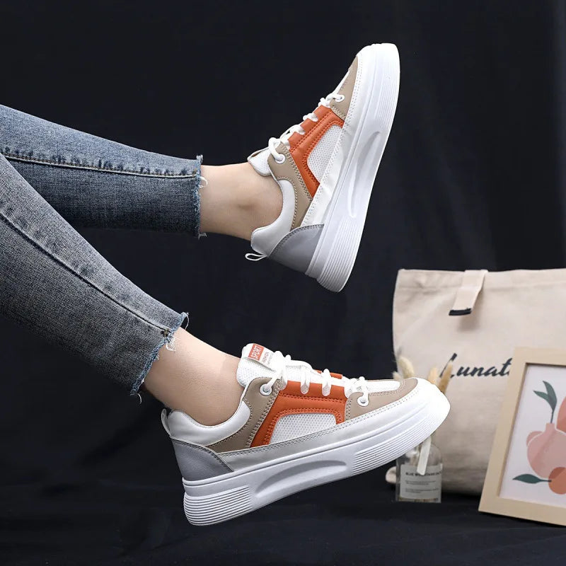 Women's Casual Lace-Up Sneakers – Fashion Sport Board Shoes Women's Sneakers Axl