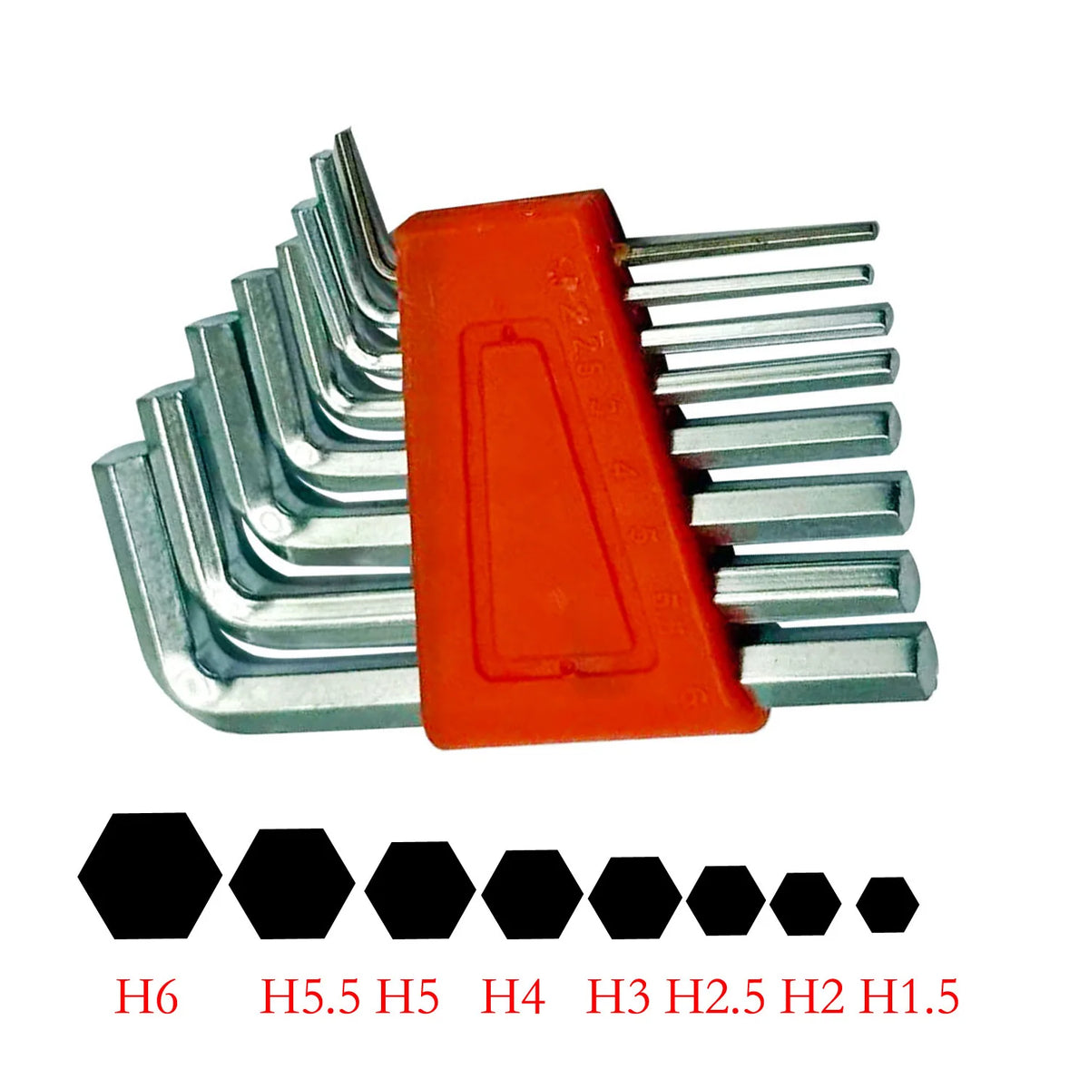 8-Piece Hex Key Wrench Set H1.5–H6 with Holder | DIY & Car Hex Key Wrench Set Axl