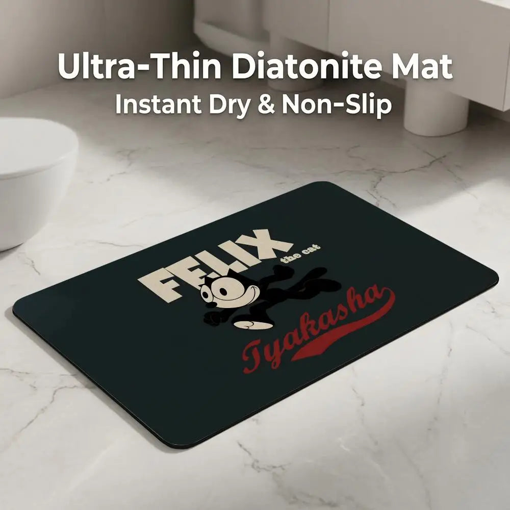 Felix the Cat Diatomite Bath Mat – Quick Dry & Anti-Slip Diatomite Bath Mat Axl