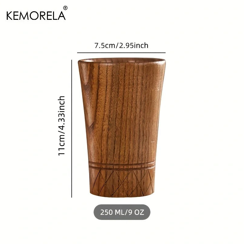 Handmade Natural Wooden Tea Cup – Japan Style Drinkware Wooden Drinkware Cup Axl 1PCS 250ml
