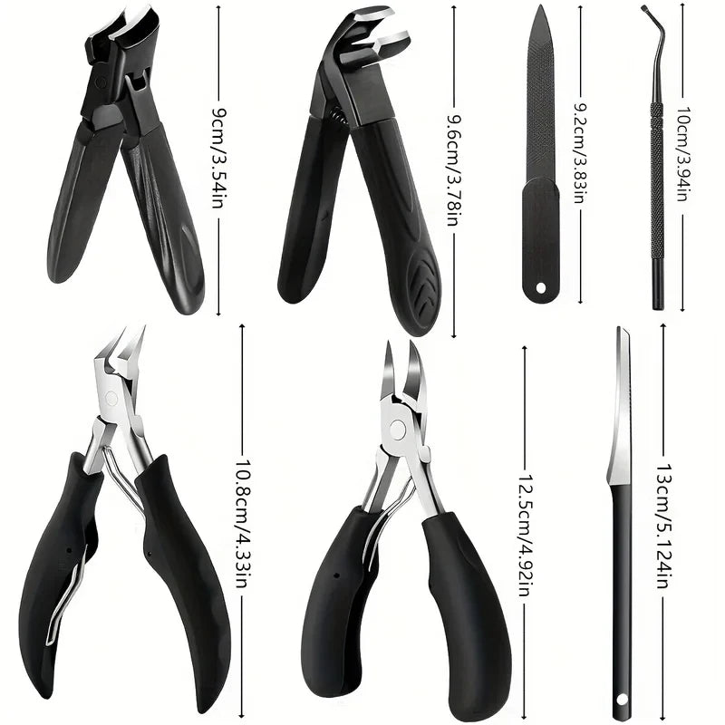 7-Piece Professional Toenail Clipper & Pedicure Kit Nail Clipper Set Axl