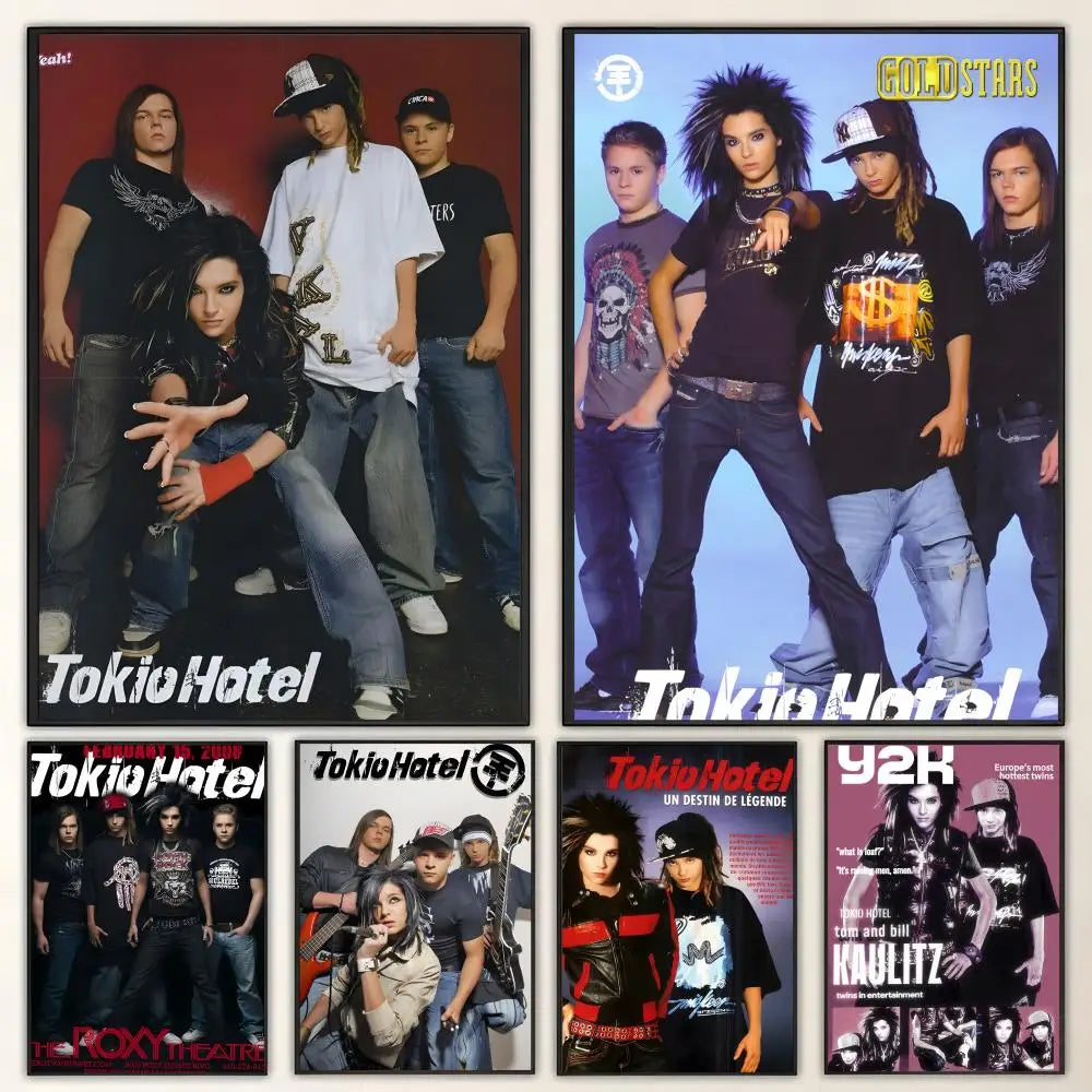Tokyo Hotel Band HD Art Poster | Waterproof Sticky Wall Decor Wall Art Poster Axl