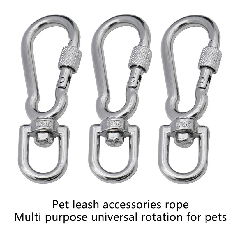 Stainless Steel Swivel Snap Hook Carabiner Clip | Dog Leash Dog Leash Clip Axl