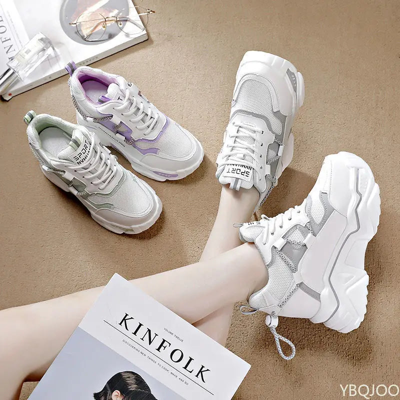 Women's Thick Sole Height Increasing Casual Sneakers Platform Sneakers Axl