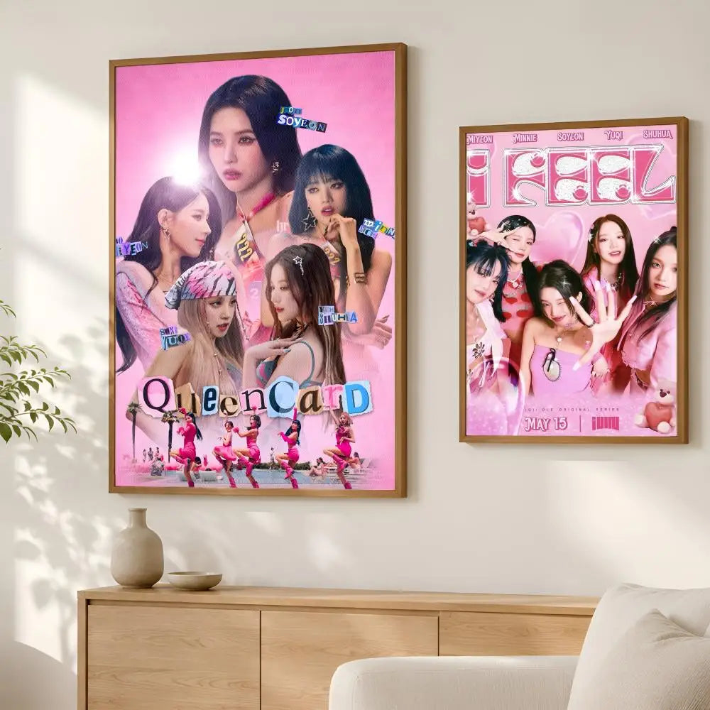 (G)I-DLE Self-Stick HD Wall Art Poster – Waterproof K-Pop Decor Wall Art Poster Axl