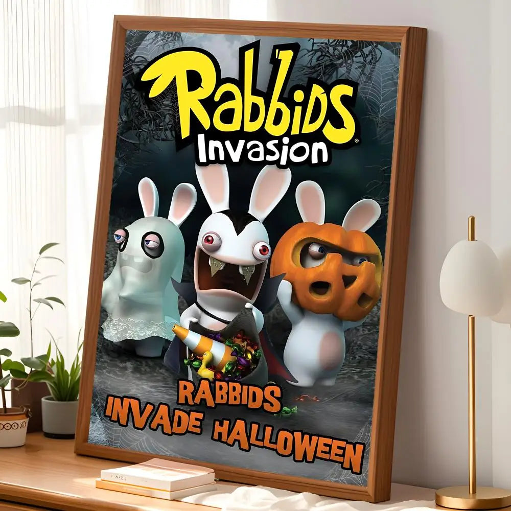 Rabbids Invasion Self-Stick Wall Poster – Waterproof HD Decor Wall Art Poster Axl