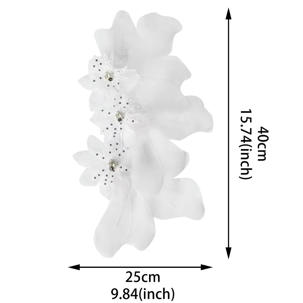 3D Organza Flower Patch – Handmade DIY Corsage Embellishment Floral Corsage Patch Axl
