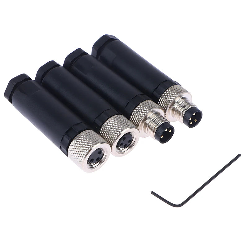 M8 Waterproof Sensor Connector – 3 & 4 Pin Male Female Plug Sensor Connector Axl