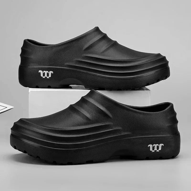 Anti-Slip Oil-Proof Chef Clogs – Men's Slip-On Work Shoes Chef Work Clogs Axl