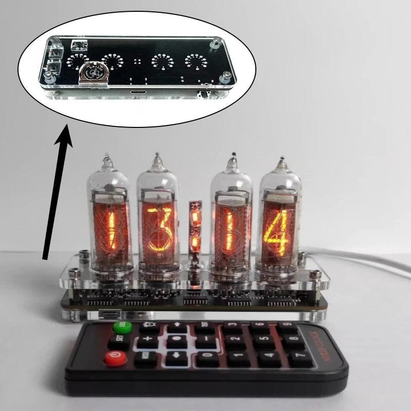 4-Digit IN-14 Nixie Tube Clock Base | Glow Tube Motherboard Nixie Tube Clock Base Axl