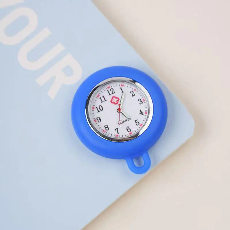 Silicone Nurse Fob Watch – Colourful Lapel Clip Pocket Watch Nurse Fob Watch Axl one size Blue